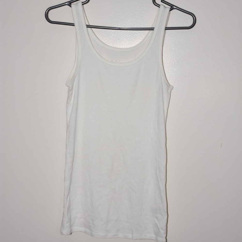 White Cotton Tank Top